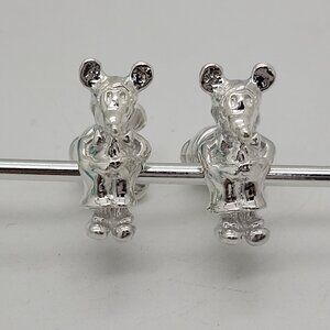 Rare Vintage Disney Sterling Silver Mickey Mouse Body and Face Cufflinks